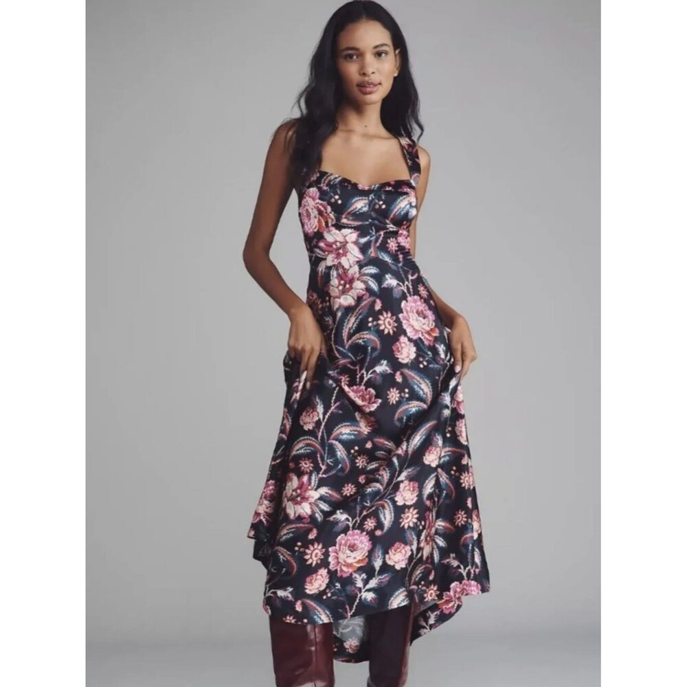 Anthropologie Maeve Jocelyn Sleeveless Slip Midi Dress